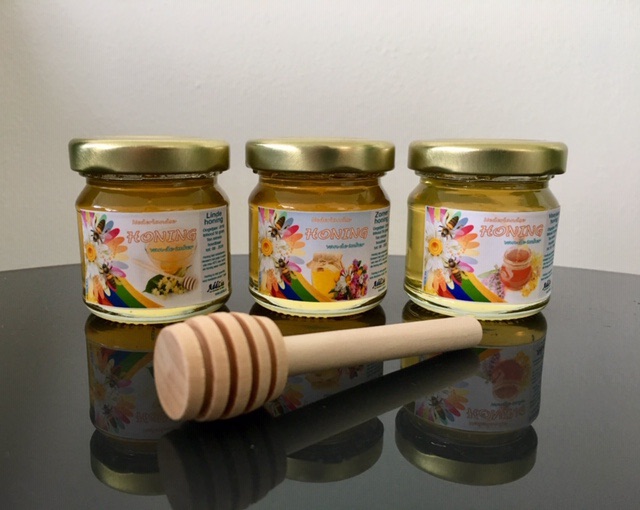 3 honing 50 gram met honinglepel